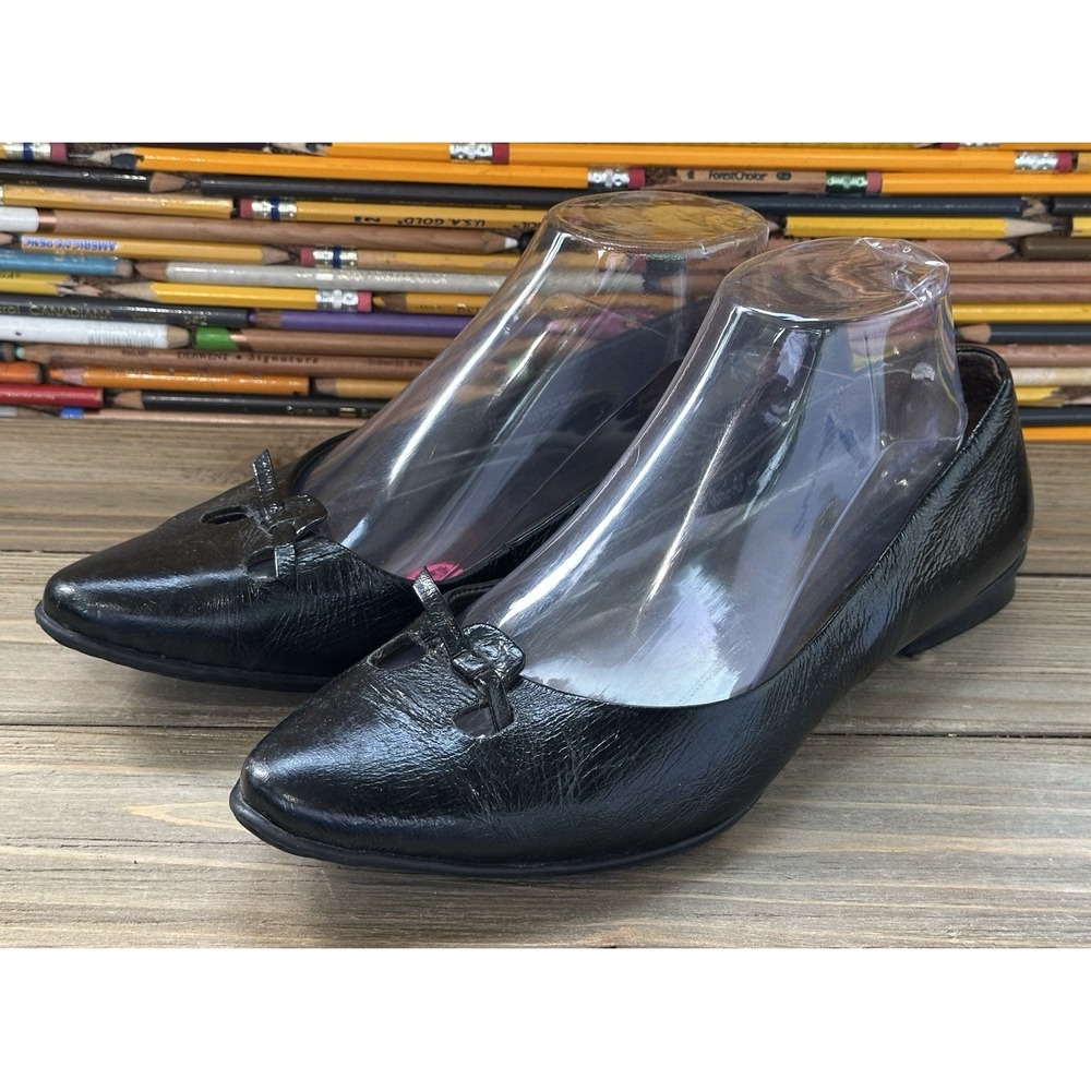 Born Ballet Flats Black Leather Capsule Career Professional Women's Sz 8.5 / 40
